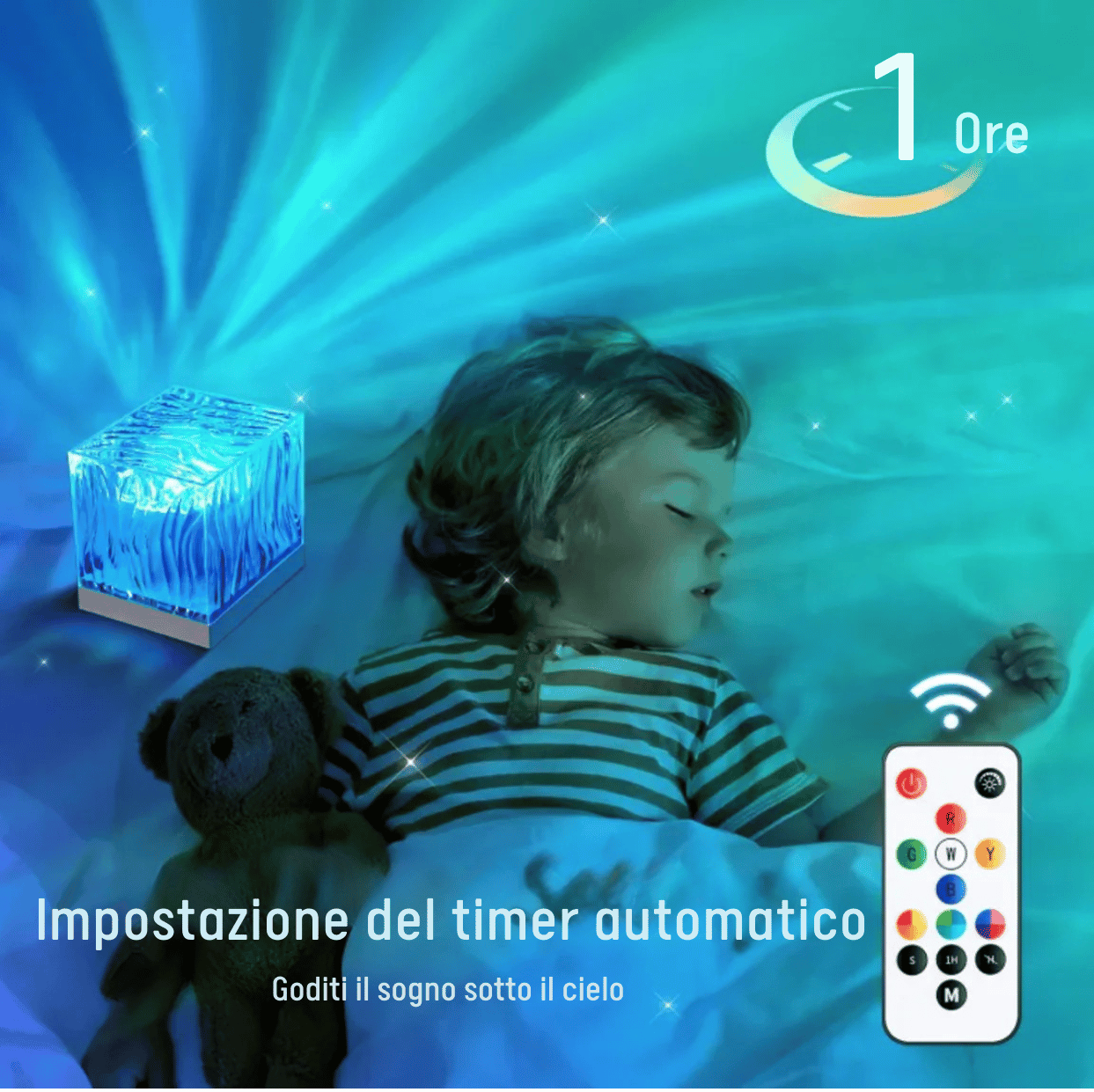 GenioCasa™ Northern Lights Ripple Projection Lamp